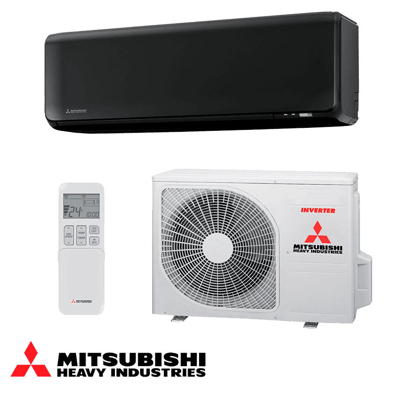 Инверторен климатик Mitsubishi Heavy Industries SRK 25 ZT-WFB + SRC 25 ZT-W - черен